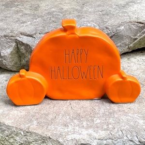 Rae Dunn HAPPY HALLOWEEN Pumpkin Trio Decor